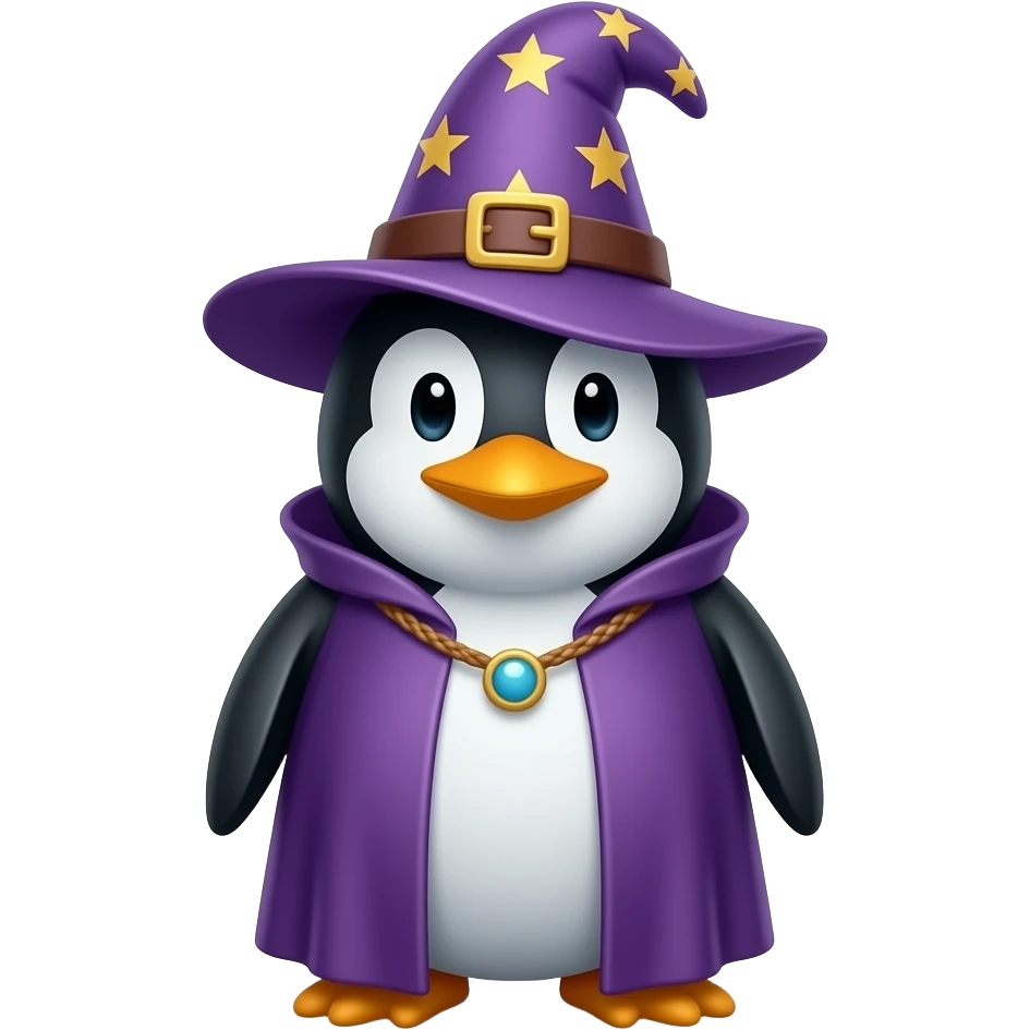 Penguin Wizard emoji