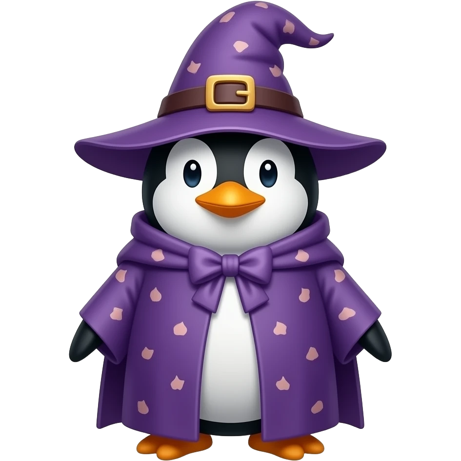 Penguin Wizard emoji