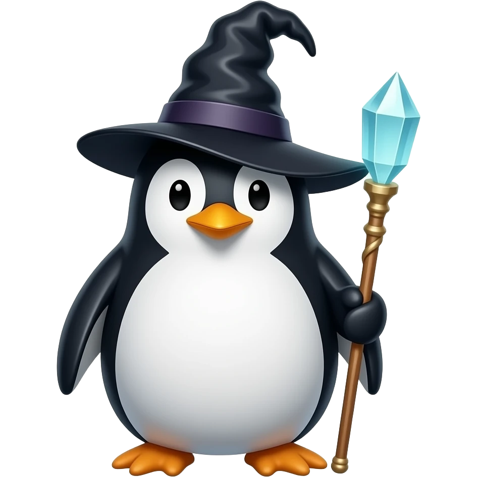 Penguin Wizard emoji