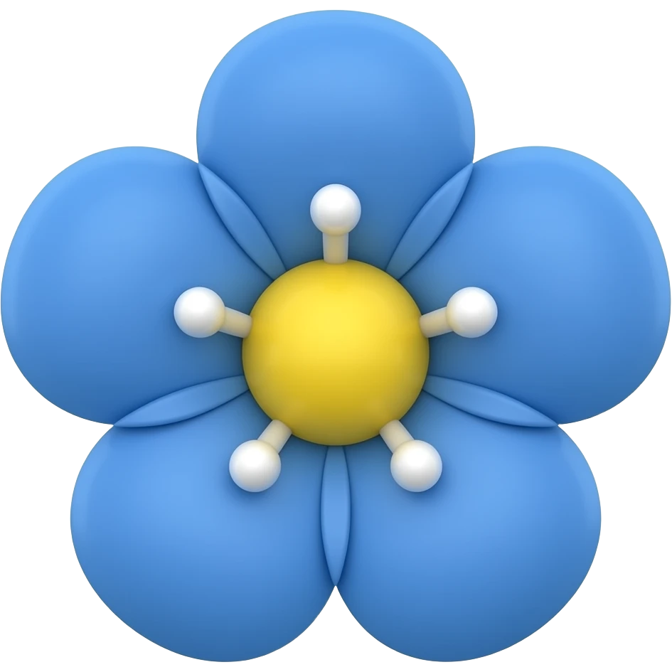 Blue flower emoji