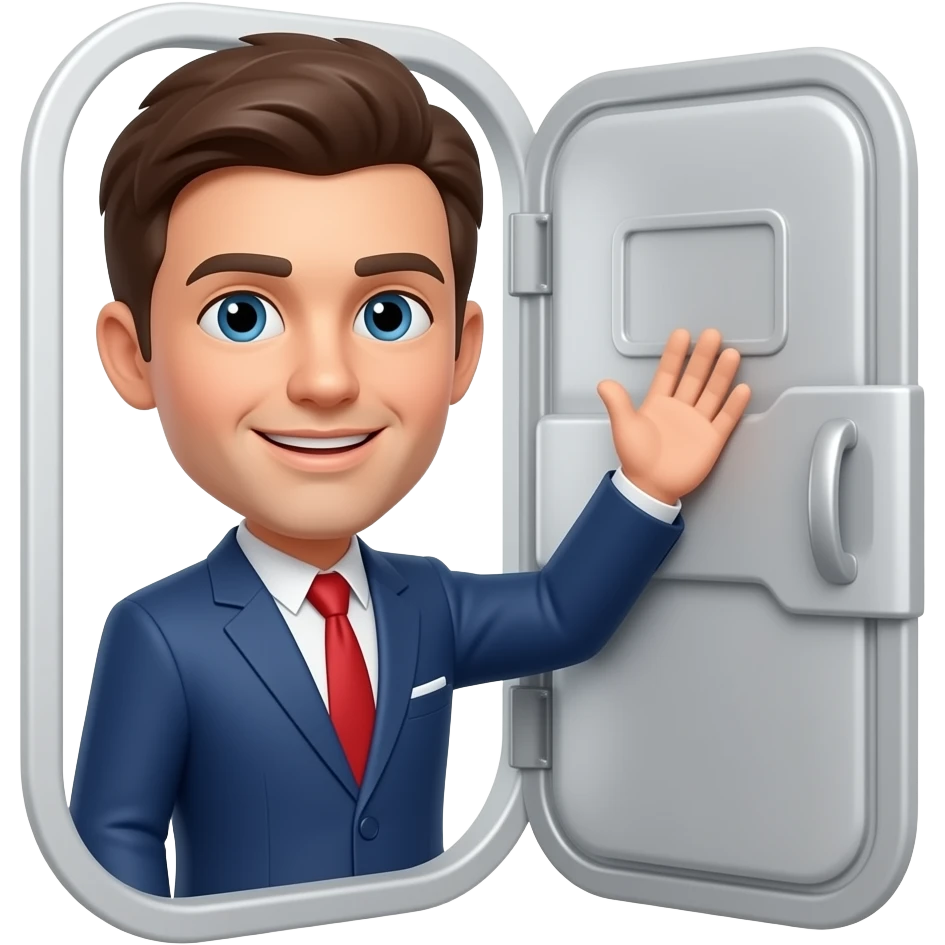I touch the airplane door emoji