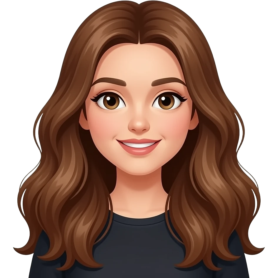 Brown hair with alot of brown hair emoji