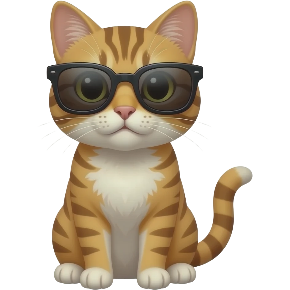 Cat wearing sunglasses emoji