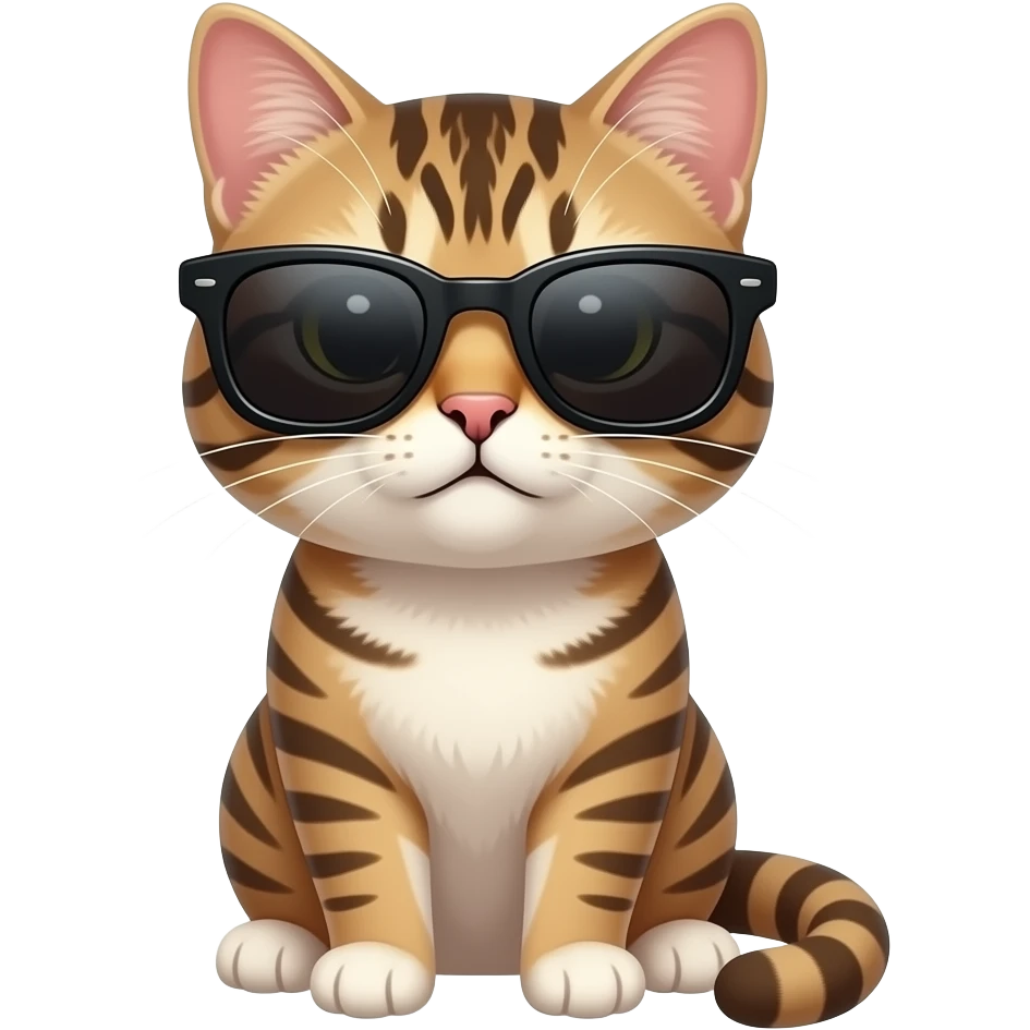 Cat wearing sunglasses emoji