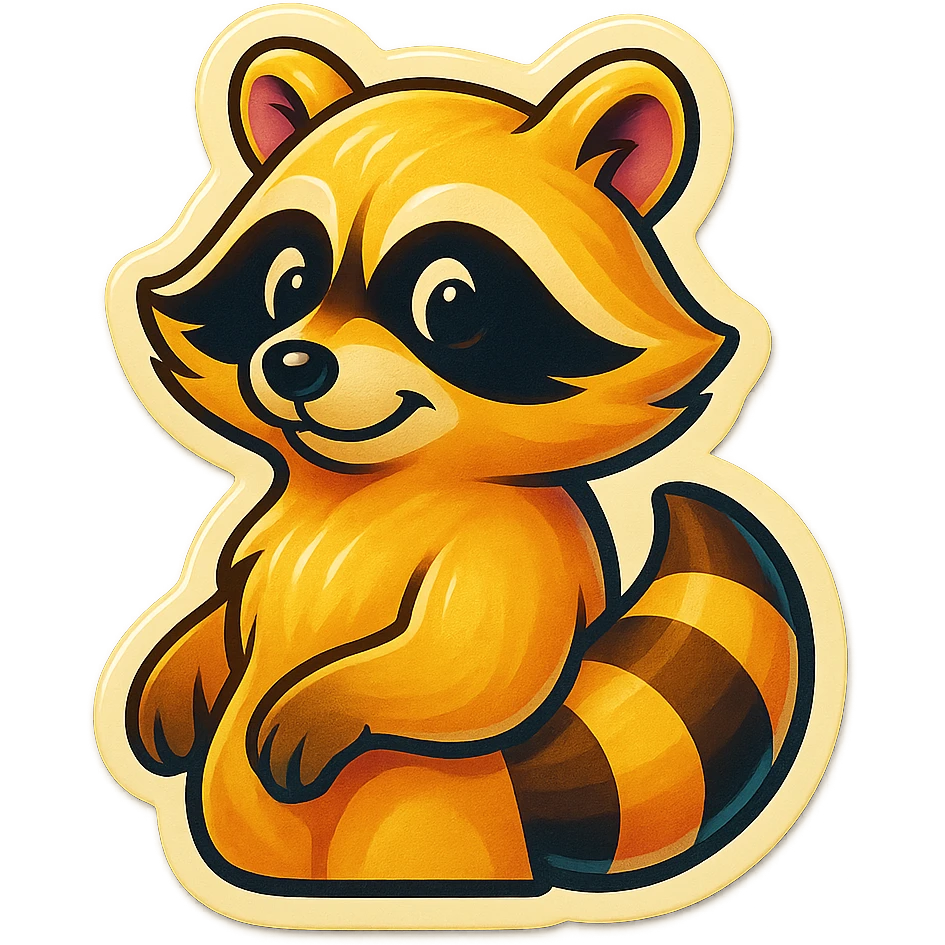 Blonde raccoon emoji