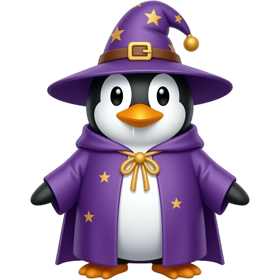 Penguin Wizard emoji