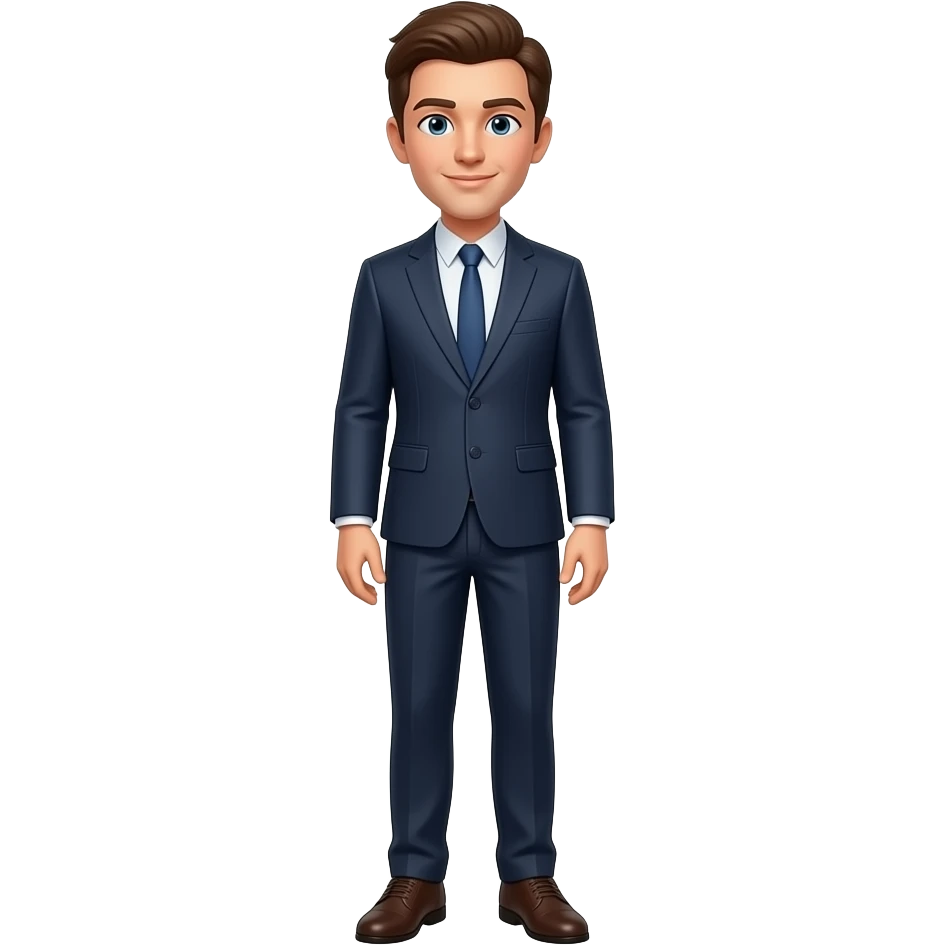 stand up straight, hands by the same, profession attire emoji