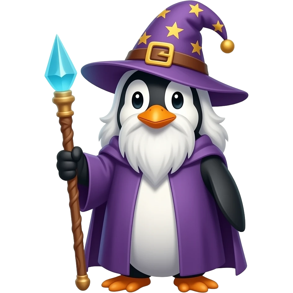 Penguin Wizard emoji
