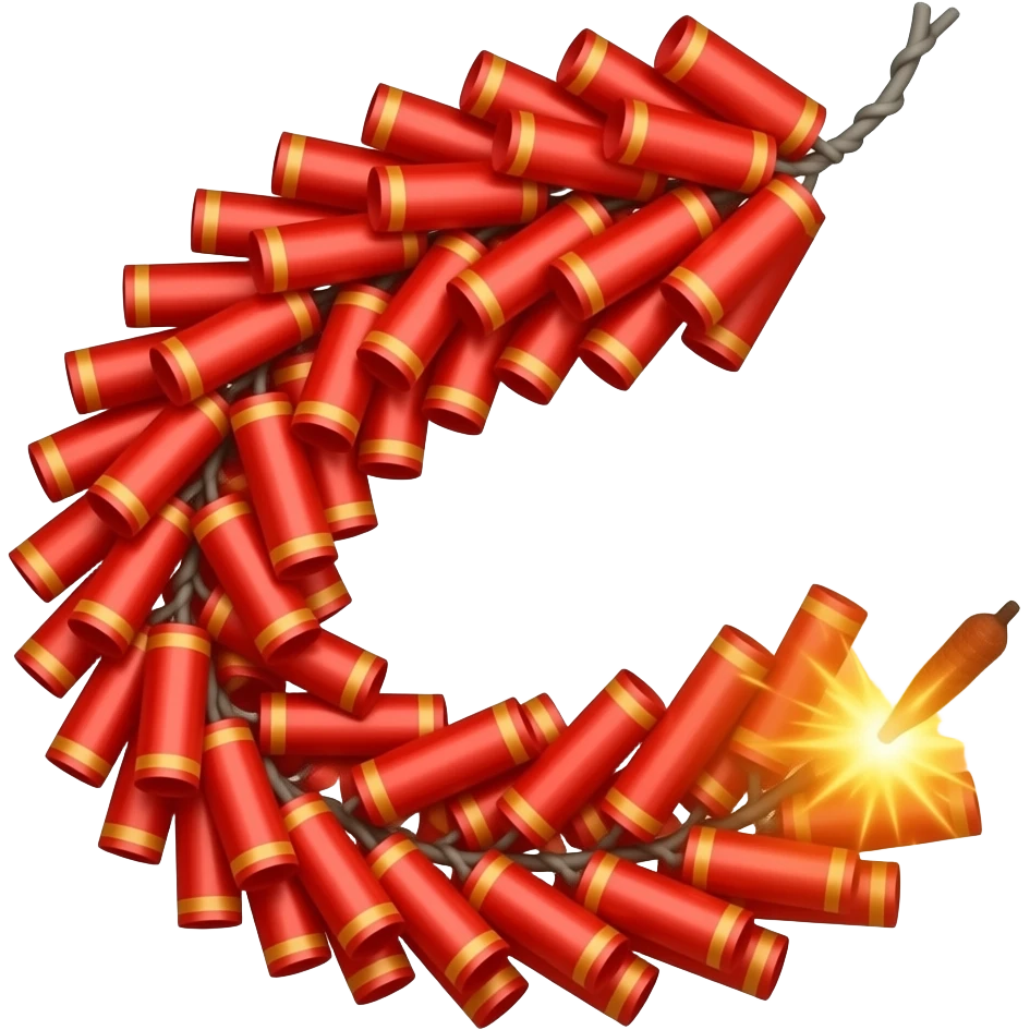 long fire cracker string emoji