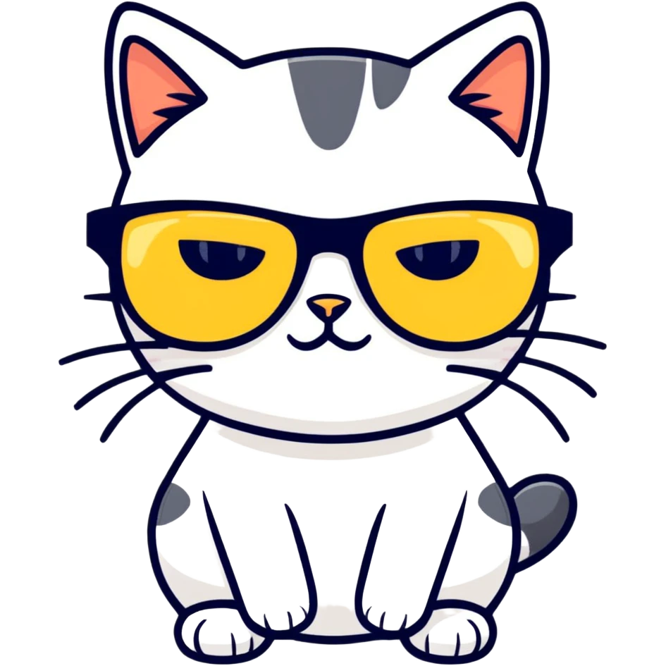 Cat with sunglasses emoji