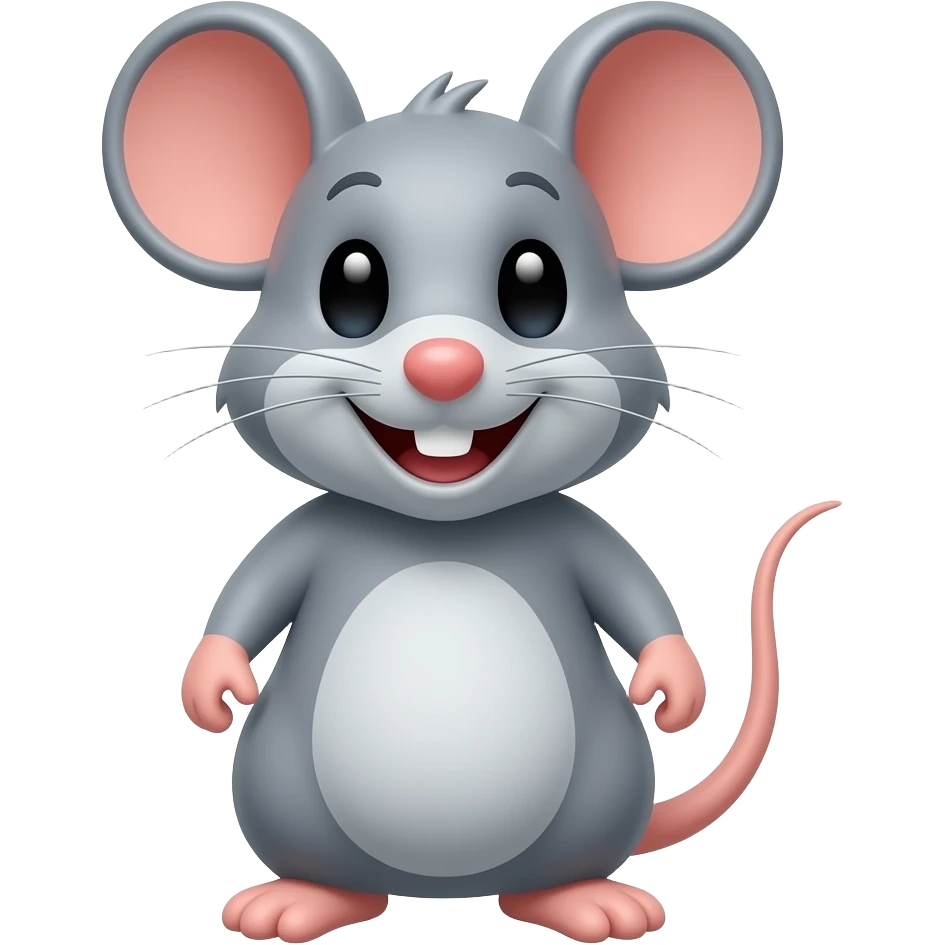 A happy mouse. 3D Pixar. professional light, high quality. emoji