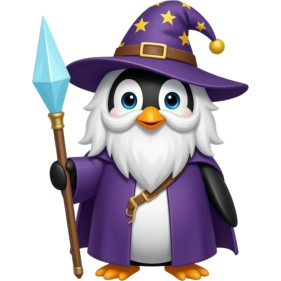 Penguin Wizard emoji