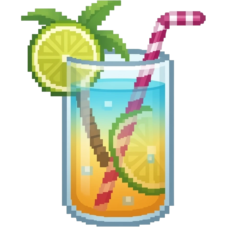 pixeled tropical drink emoji