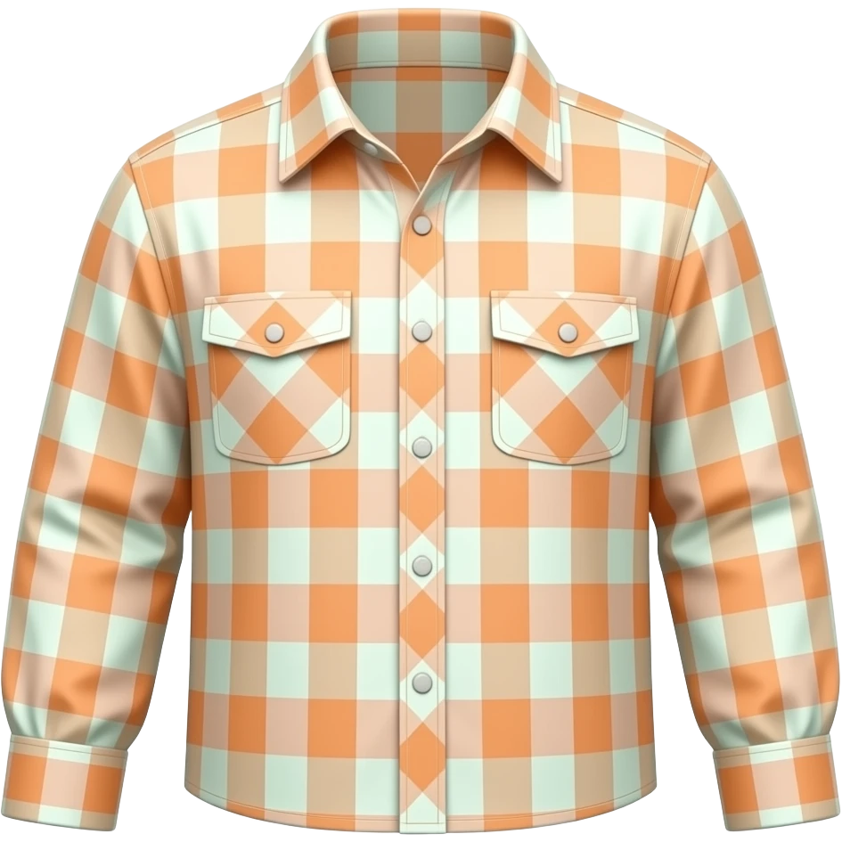 make the gingham shirt it more feminine looking with orange and piink and green colors emoji