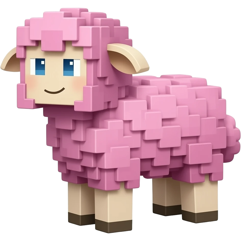 Pink sheep minecraft movie emoji
