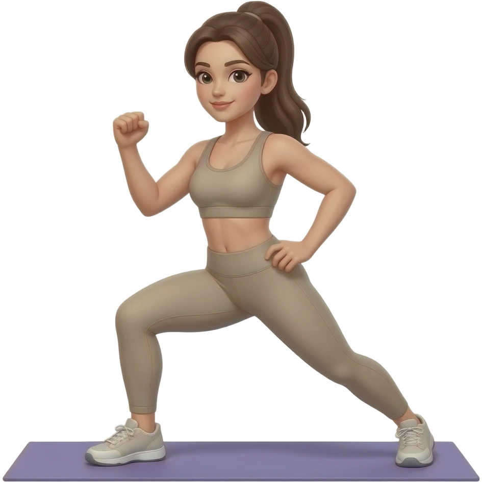 fitness girl beige emoji