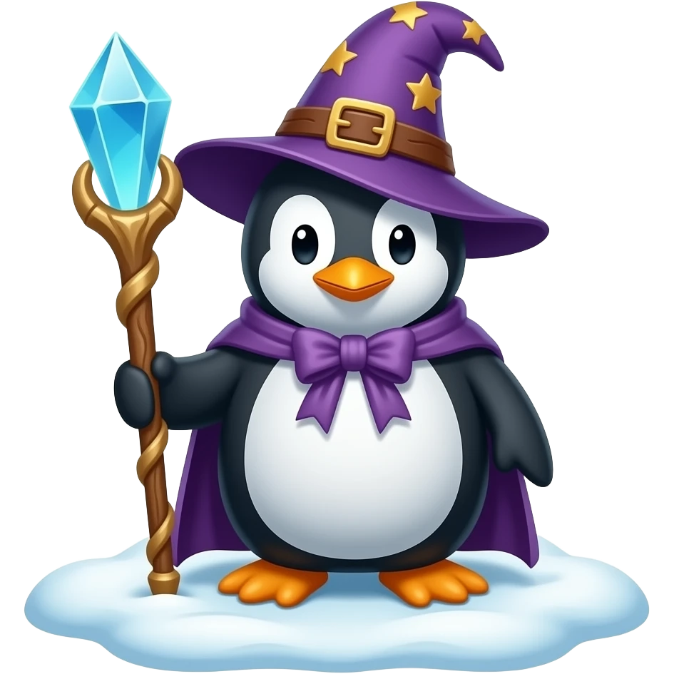Penguin Wizard emoji