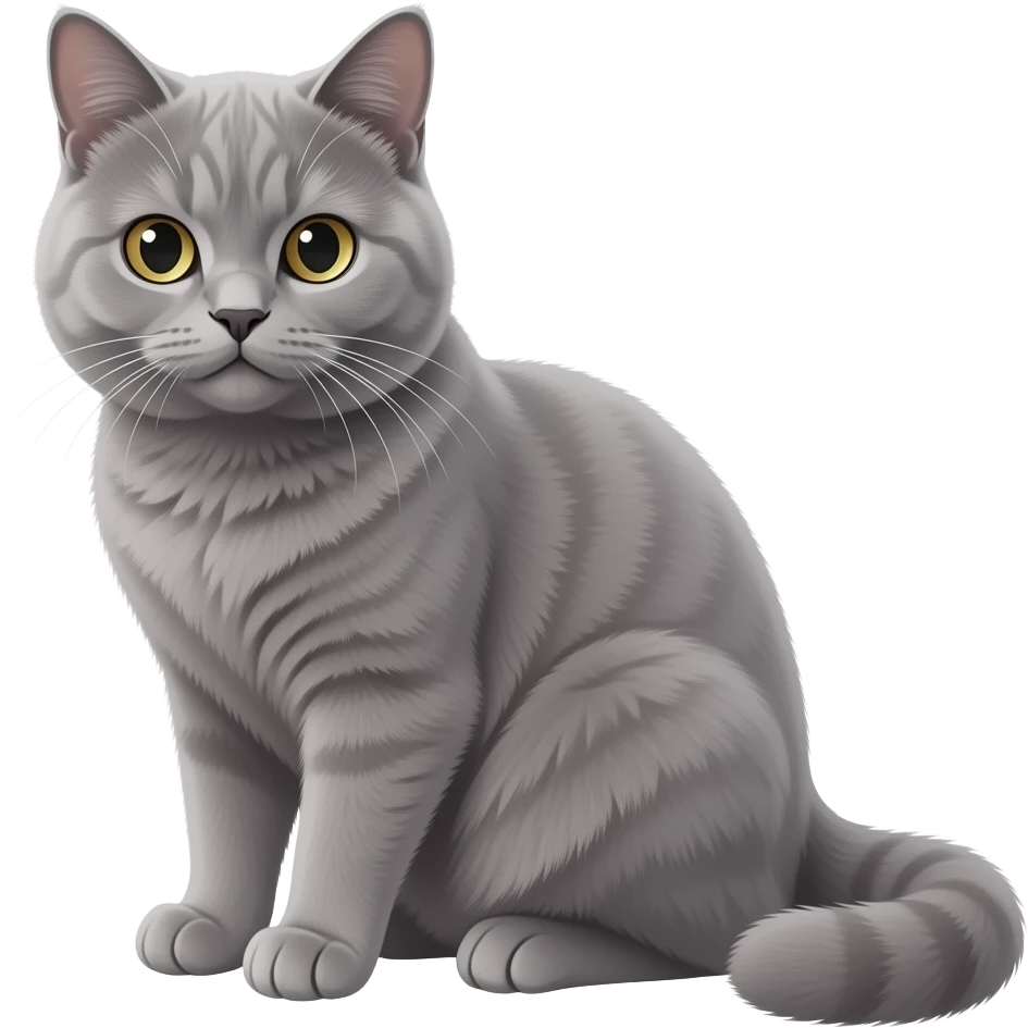 Серый шотландский кот emoji