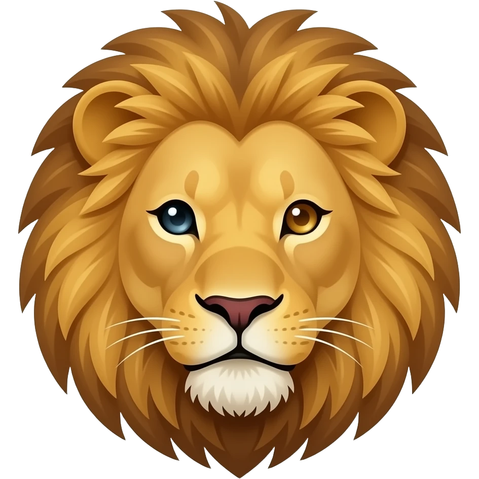 Wild lion face with only one eye emoji