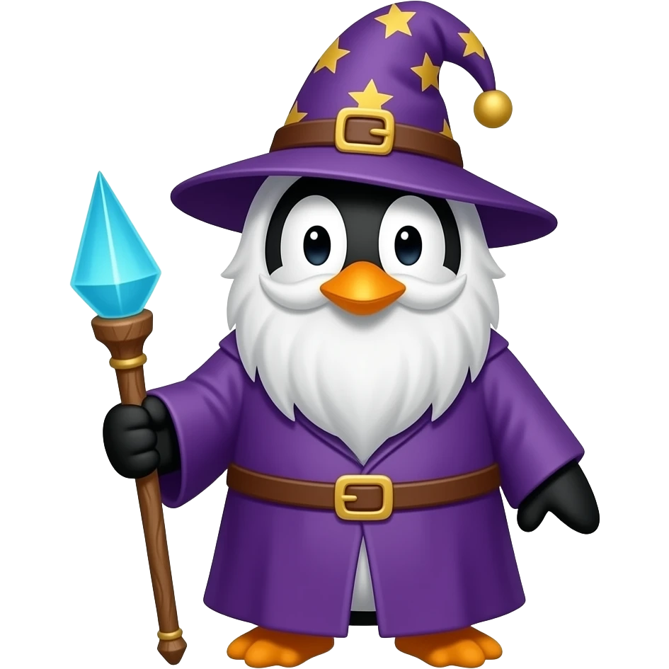 Penguin Wizard emoji