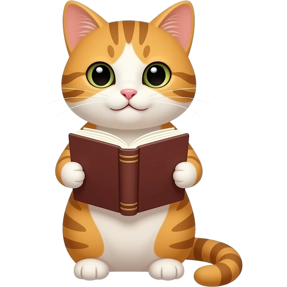 cat with book emoji