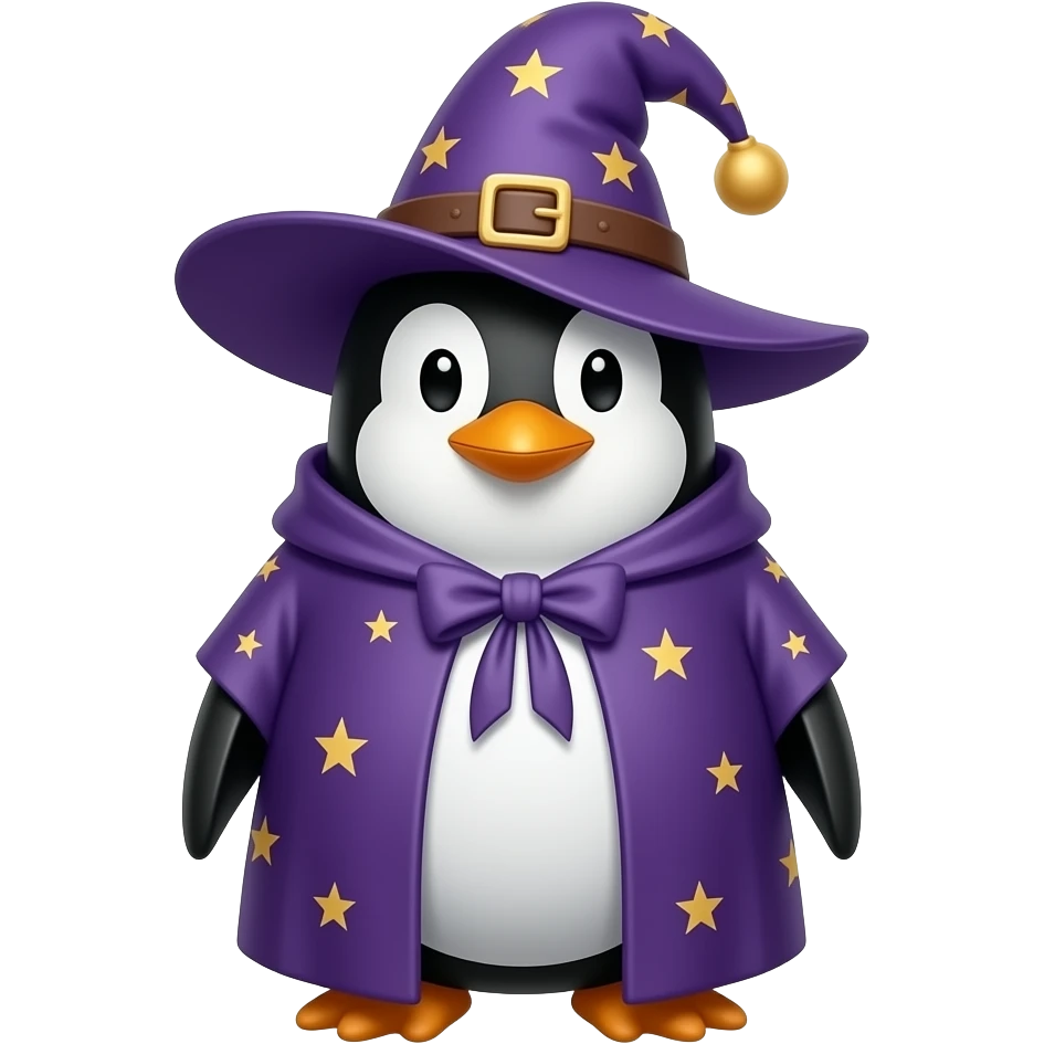 Penguin Wizard emoji