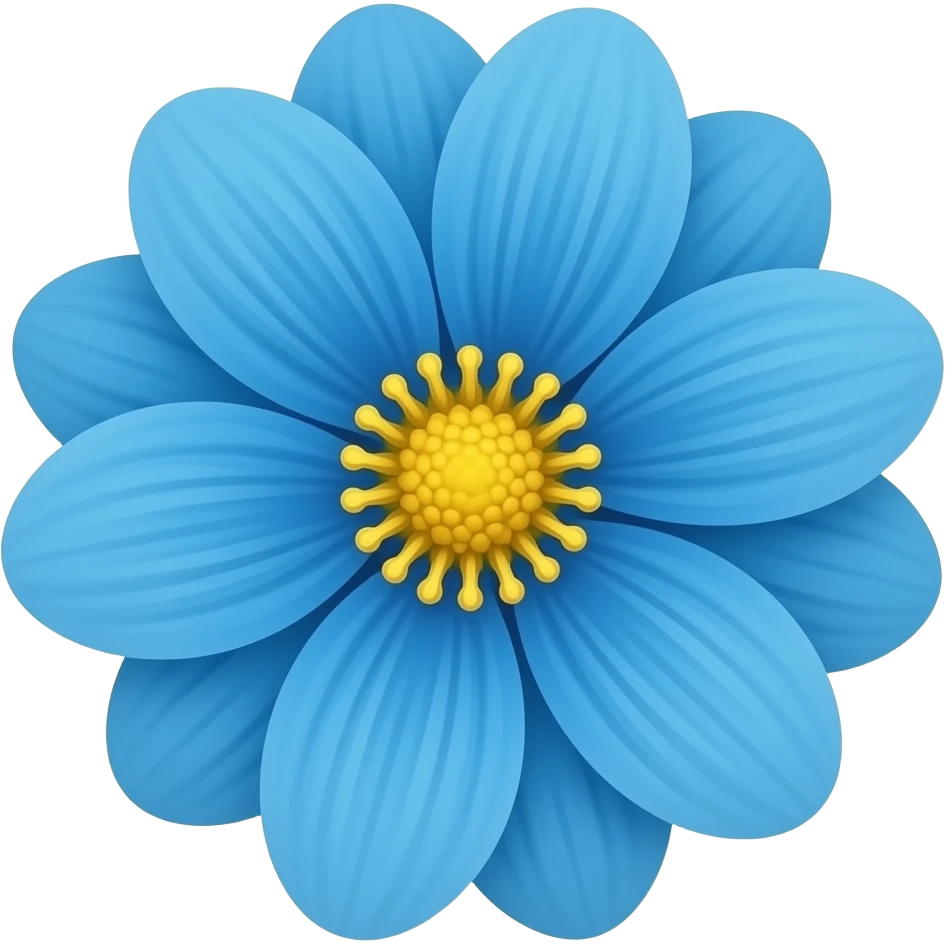Flor azul emoji