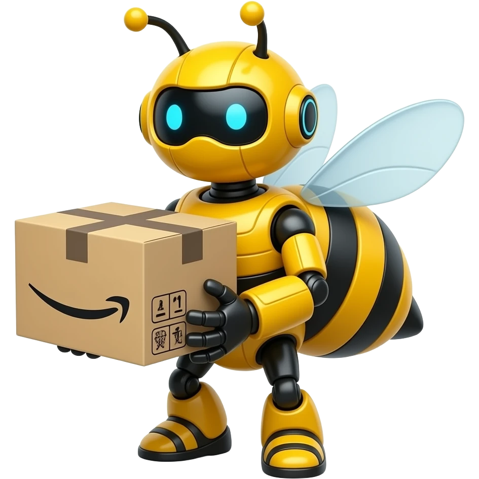 Bumblbee robot amazon box emoji