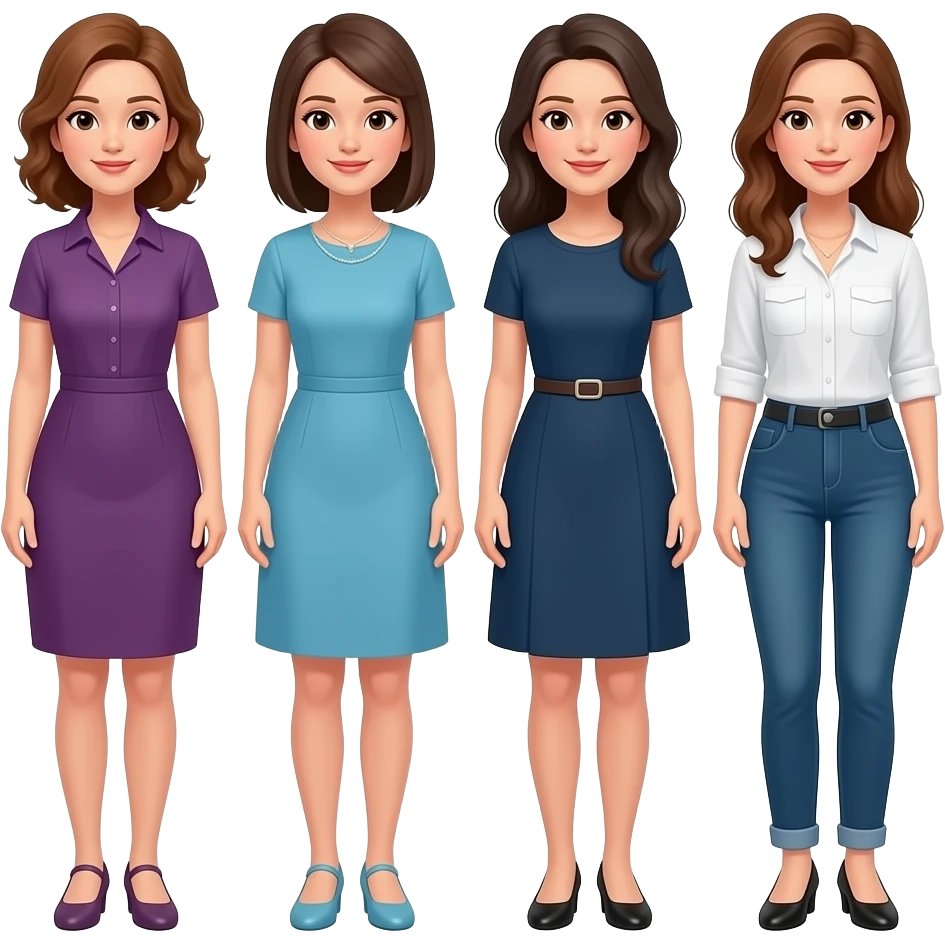 4 señoras en filita emoji