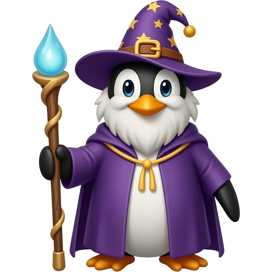 Penguin Wizard emoji