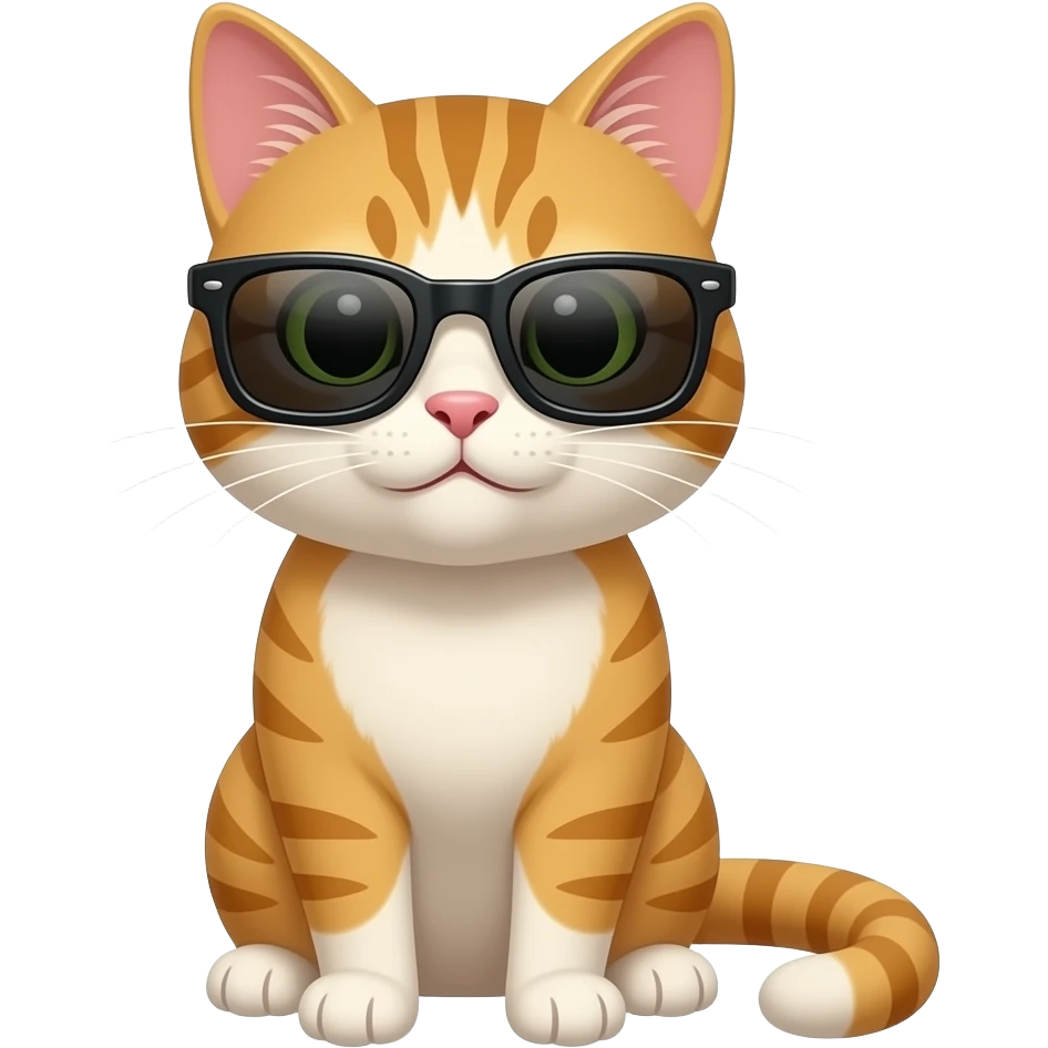 Cat wearing sunglasses emoji