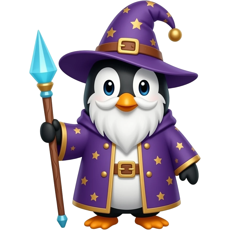 Penguin Wizard emoji