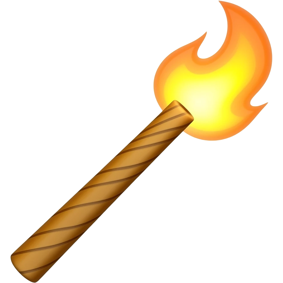 lit torch emoji