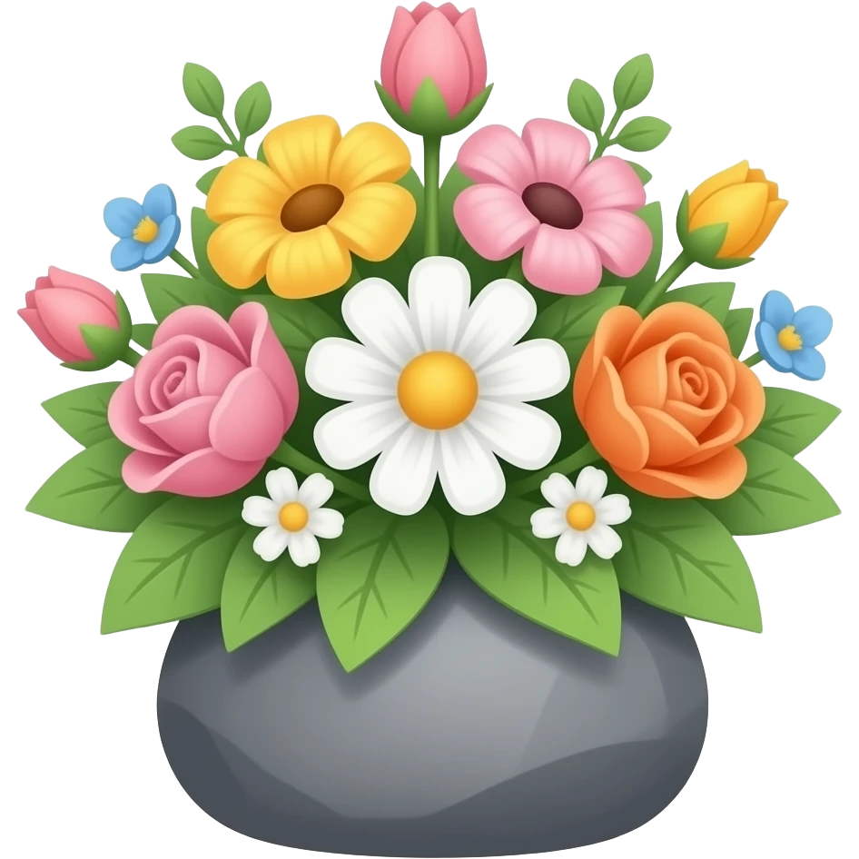 💐+🪨 emoji
