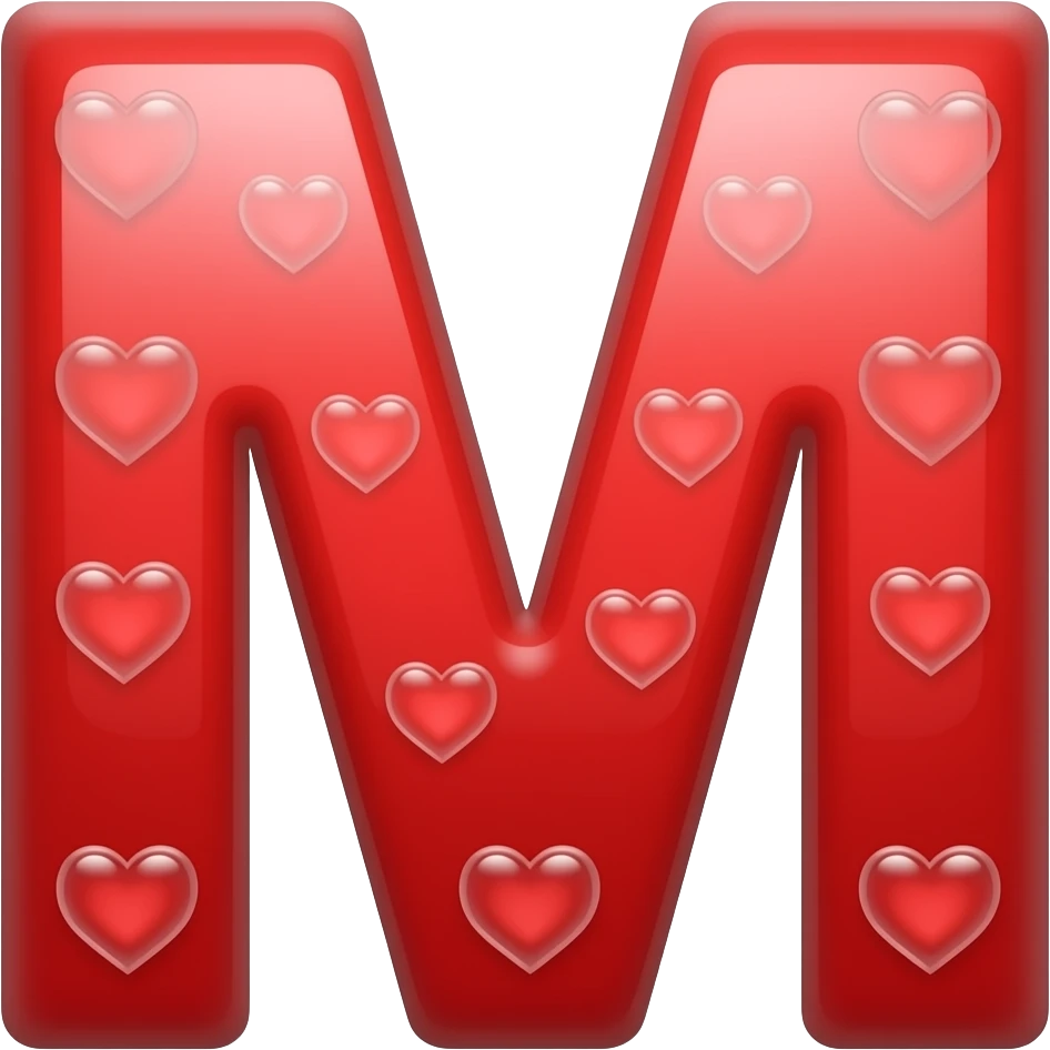 Red love M emoji