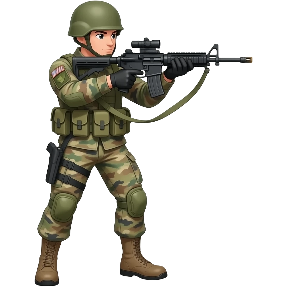 soldat qui tir emoji