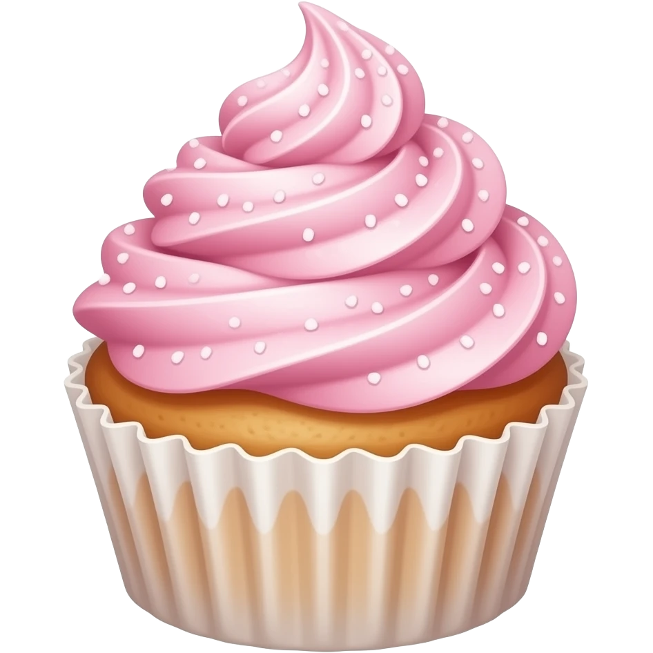 Cupcake with pink icing emoji