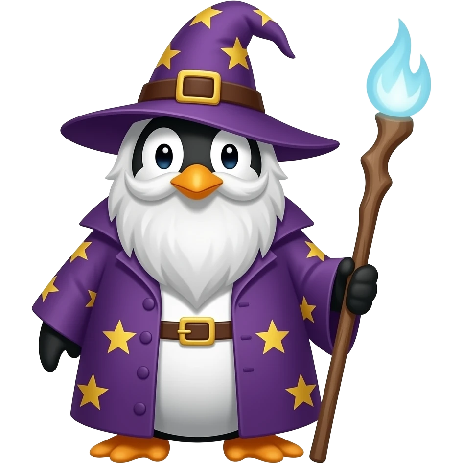 Penguin Wizard emoji