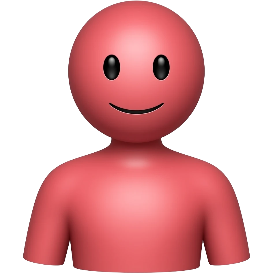 Красный палочный человечек emoji