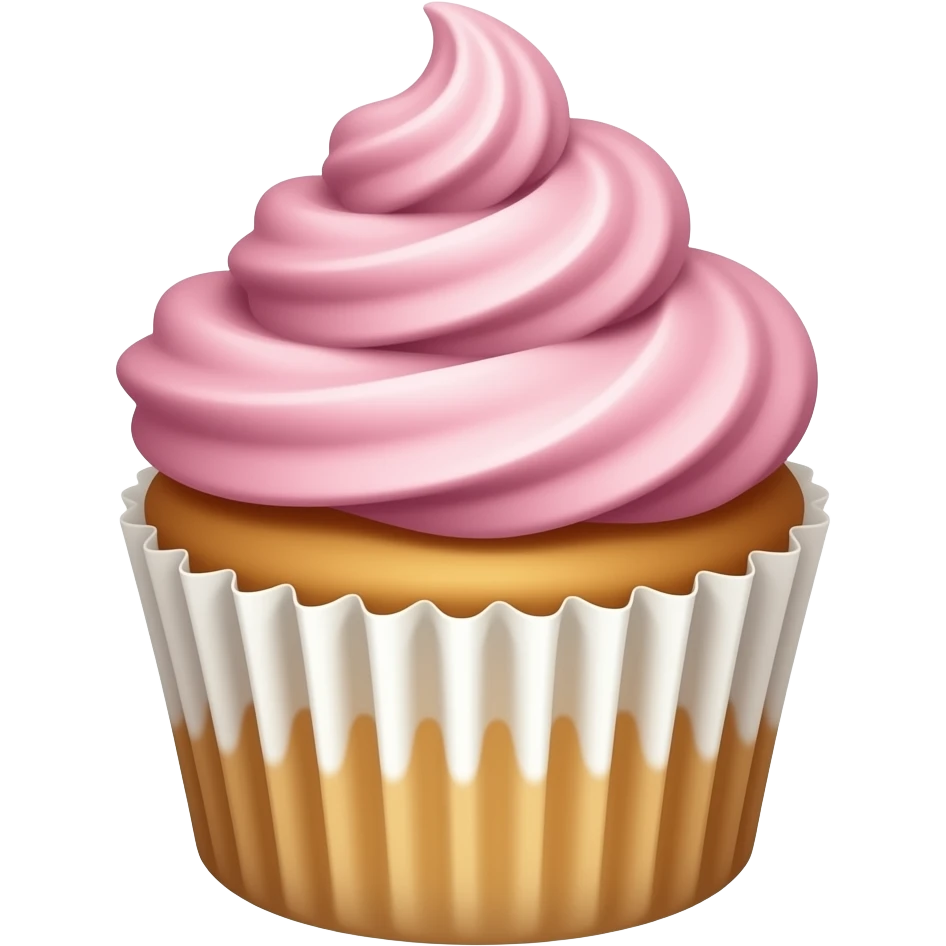 Cupcake with pink icing emoji