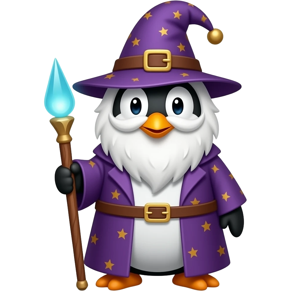 Penguin Wizard emoji