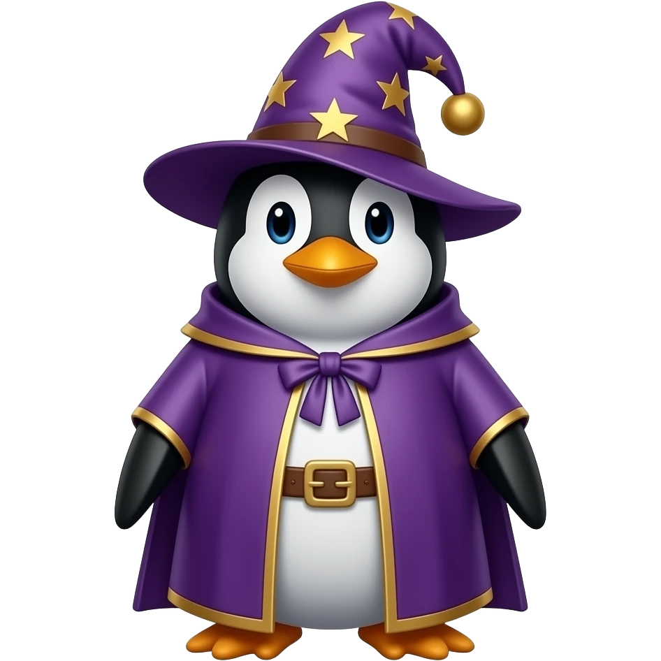 Penguin Wizard emoji