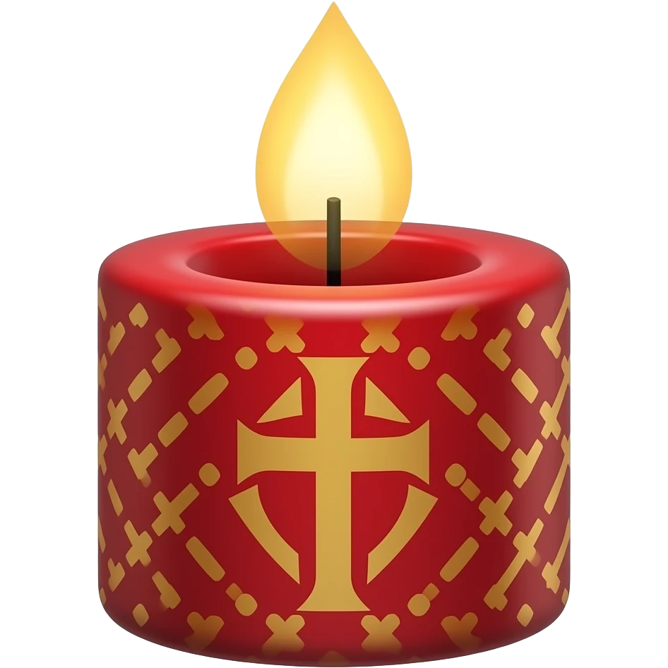 Red Orthodox vigil candle emoji