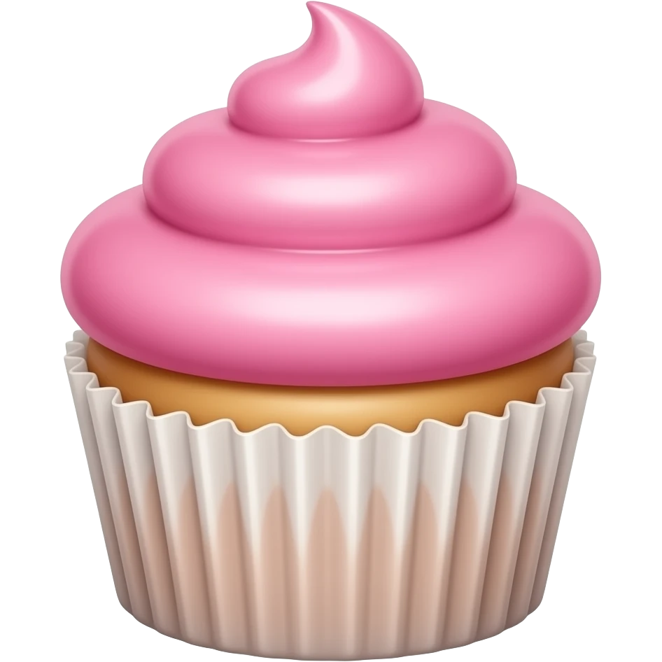 Cupcake with pink icing emoji