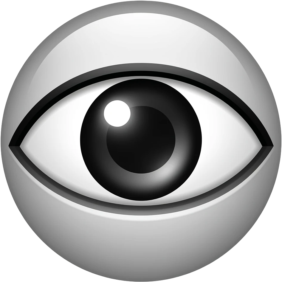 Black white, a basic icon more then a emoji. Like an eye staring into the void emoji