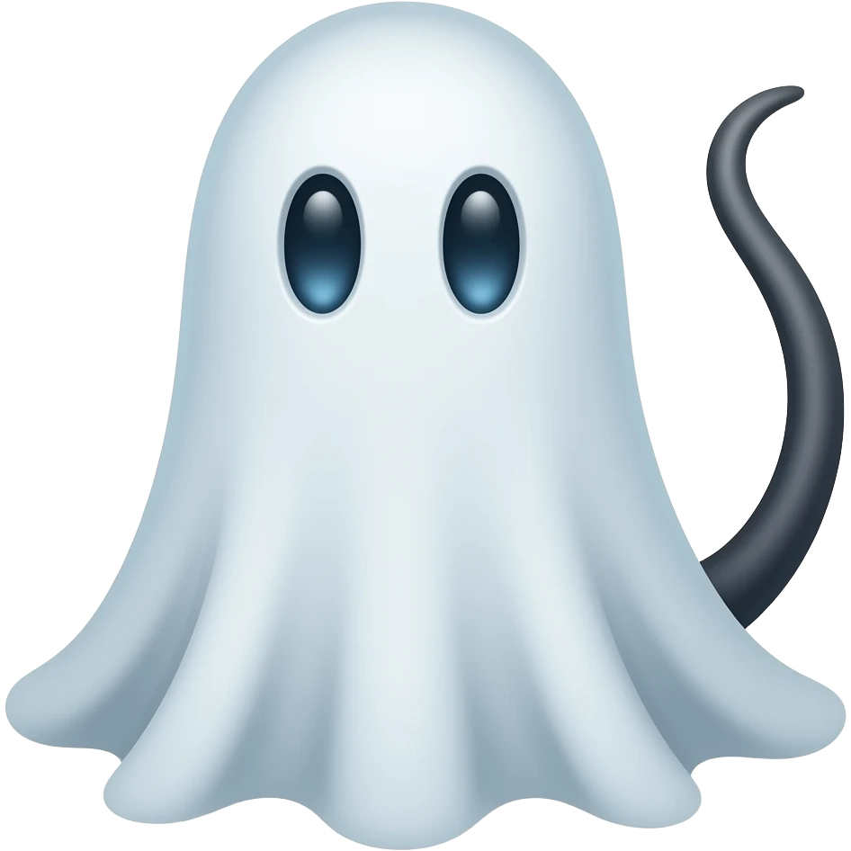 Ghost with tail emoji