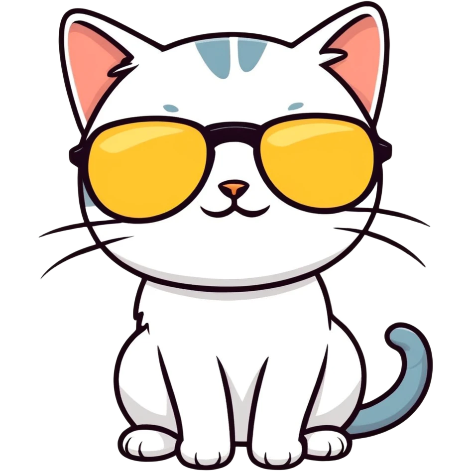 Cat with sunglasses emoji