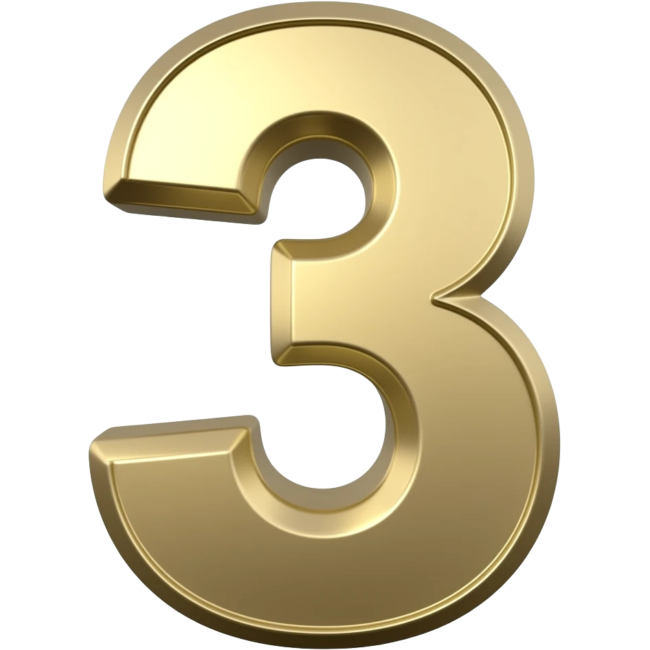 number 3 emoji