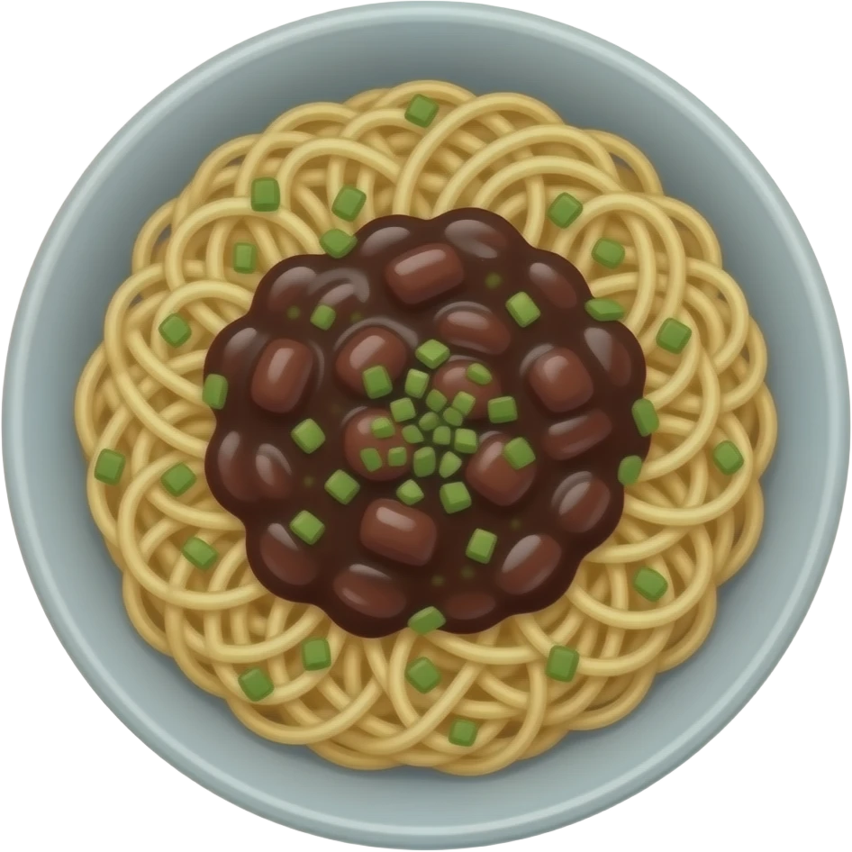 Black bean sauce noodle emoji