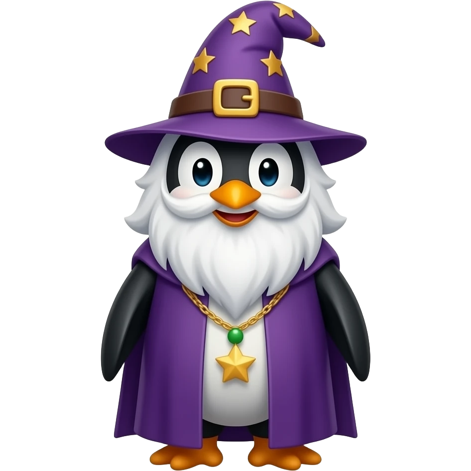 Penguin Wizard emoji